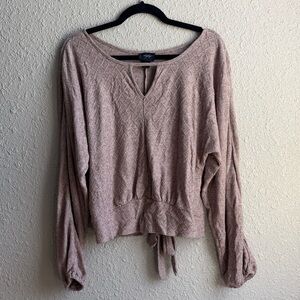 Daytrip Women's Textured Knit Sweatshirt - Brown